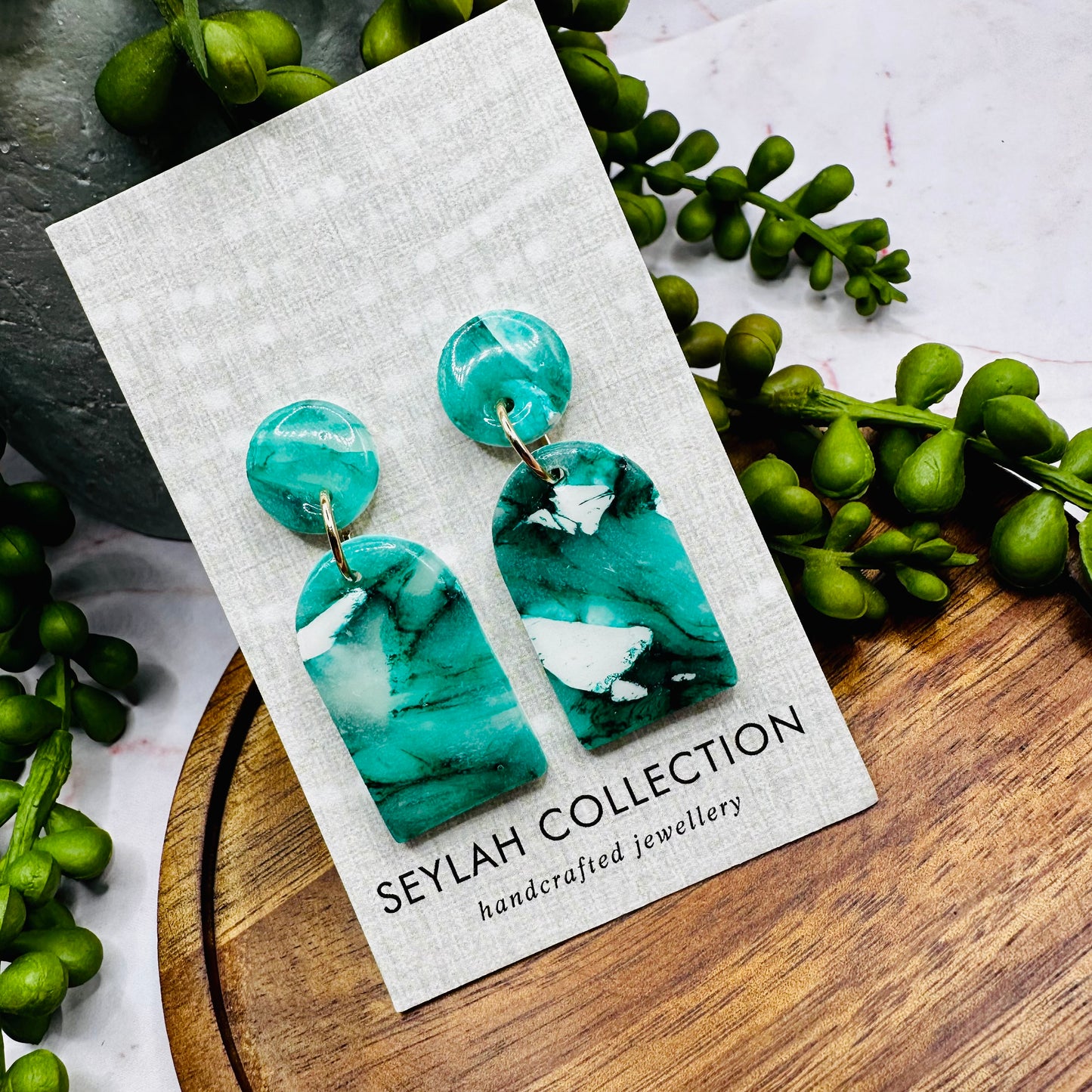 Scarlet Dangles | Emerald Quartz