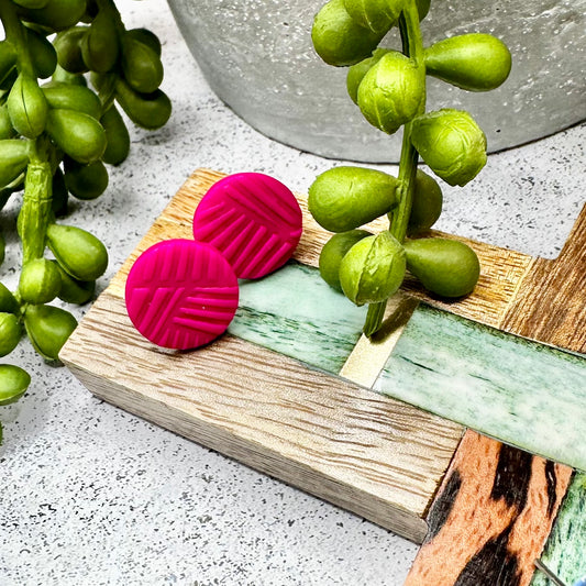 Eden Studs | Hot Pink