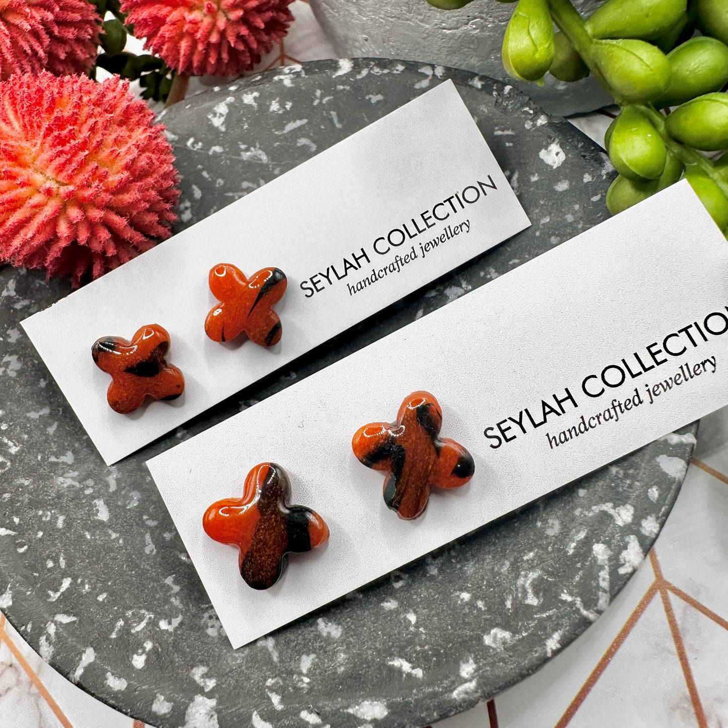 Jorja Midi Studs | Burnt Umber