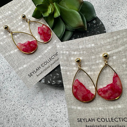 Maya Dangles | Rose Quartz