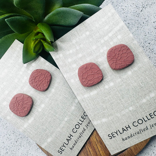 Ivy Studs | Dusty Pink Floral