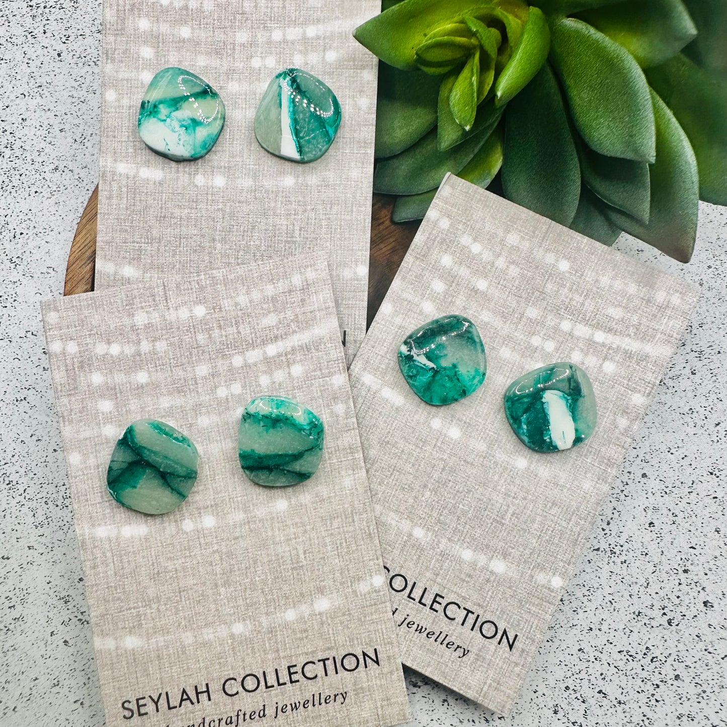 Ivy Studs | Emerald Quartz