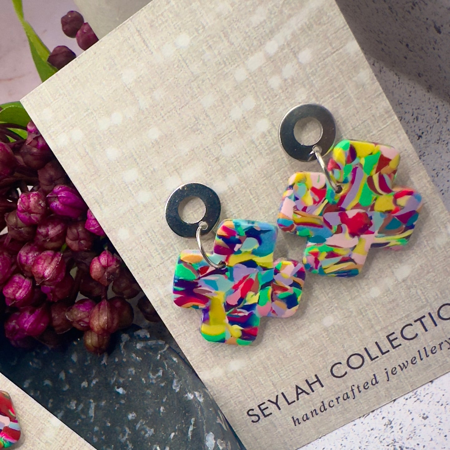 Alexah Dangles | Rainbow Mosaic