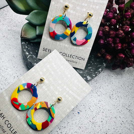 Isla Mini Dangles | Rainbow Mosaic