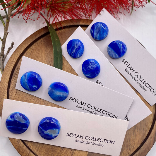 Eden Studs | Sapphire Quartz