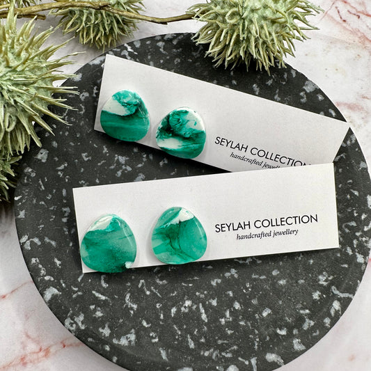 Isobel Studs | Emerald Quartz