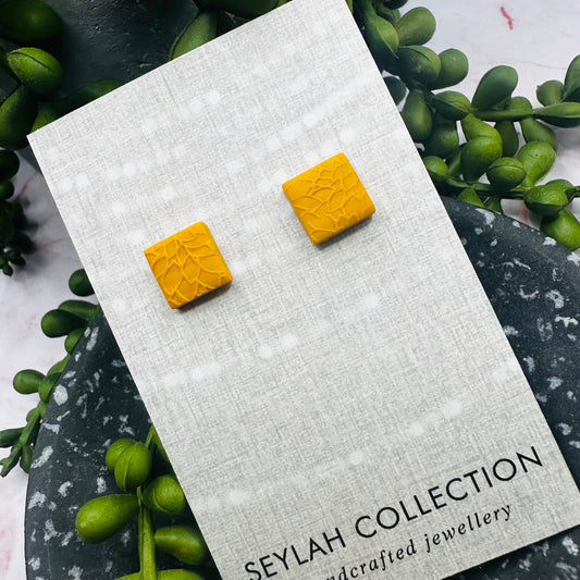 Luella Mini Studs | Mustard Floral
