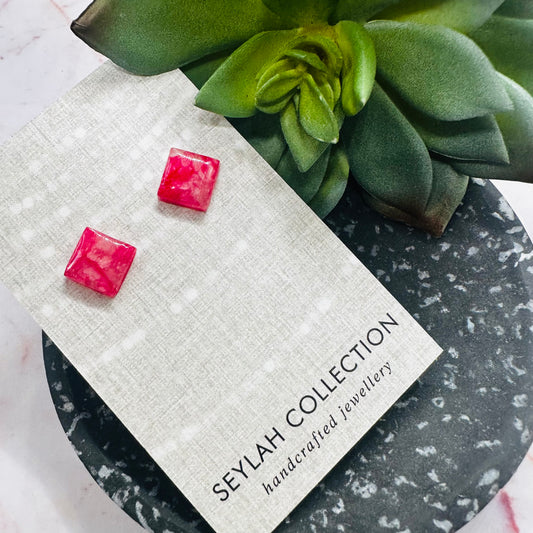 Luella Mini Studs | Rose Quartz