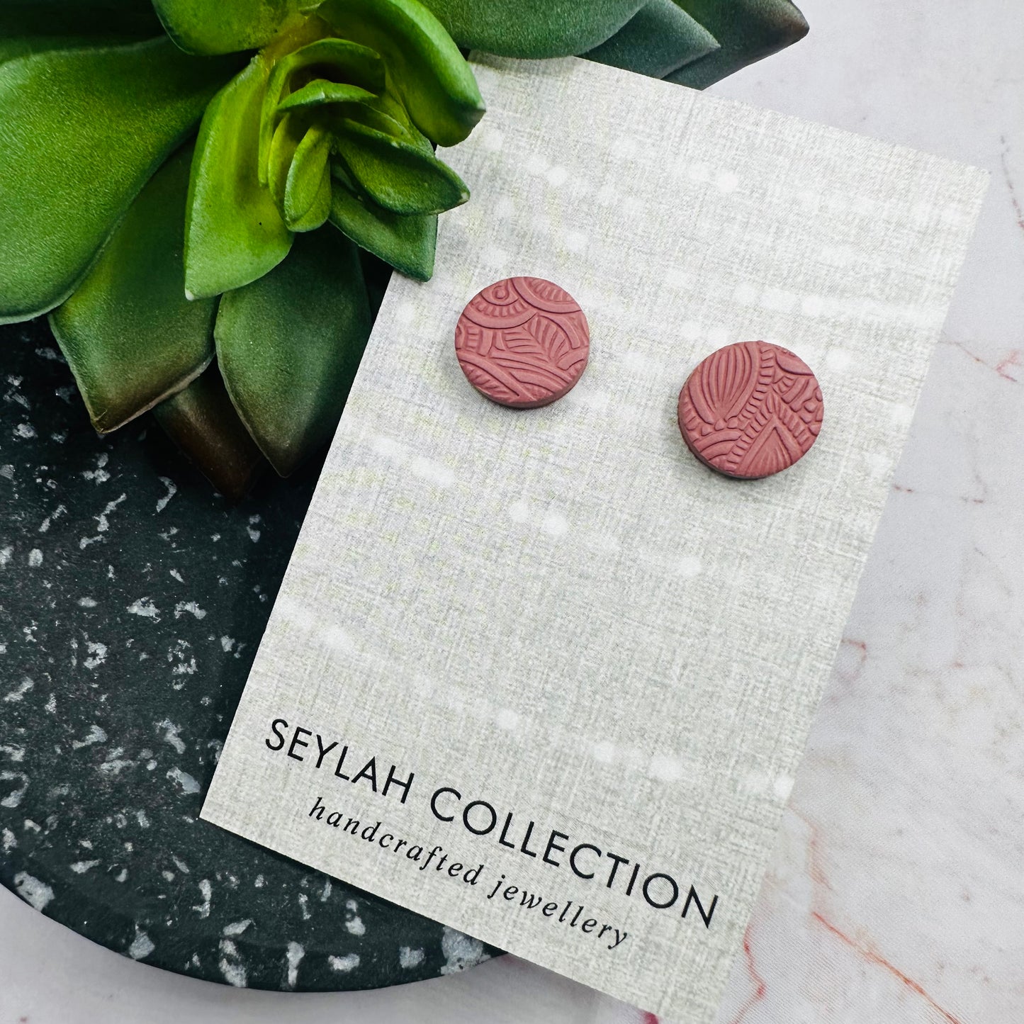 Eden Studs | Dusty Pink Mandala